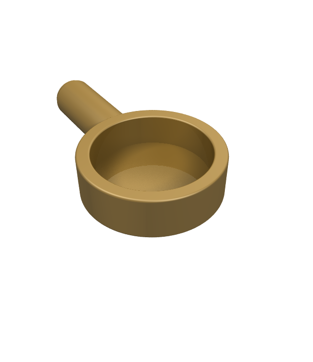 LEGO - Minifiguur-accessoire, koekenpan - Pearl Gold | N