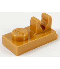 LEGO - Plaat, gemodificeerd 1 x 2 met clip met inkeping bovenaan - Medium Nougat | N - Thumbnail