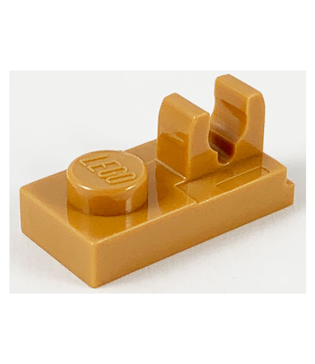 LEGO - Plaat, gemodificeerd 1 x 2 met clip met inkeping bovenaan - Medium Nougat | N