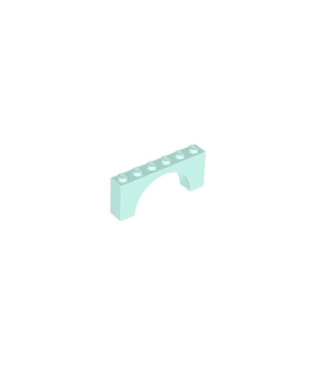 LEGO - Boog 1 x 6 x 2 met middel­dikke bovenkant zonder versterkte onderzijde - Light Aqua | N