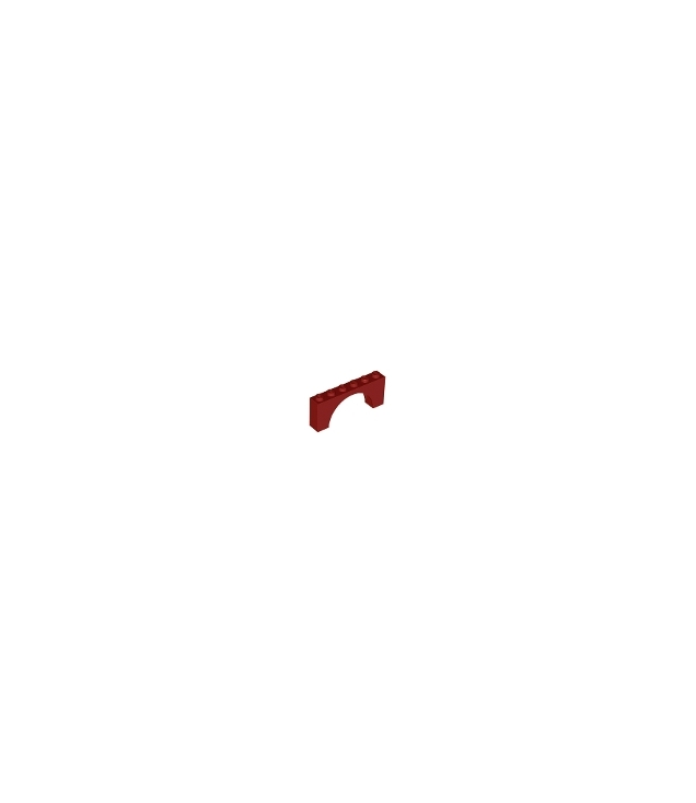 LEGO - Boog 1 x 6 x 2 met middel­dikke bovenkant zonder versterkte onderzijde - Dark Red | N