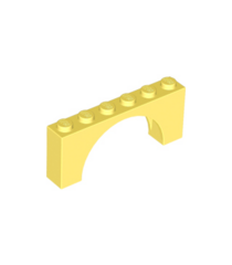 LEGO - Boog 1 x 6 x 2 met middel­dikke bovenkant zonder versterkte onderzijde - Bright Light Yellow | N - Thumbnail
