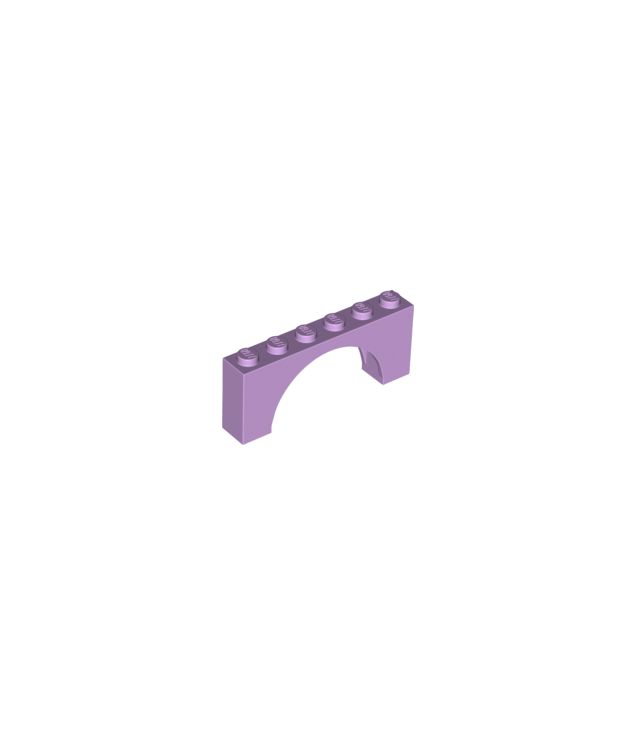 LEGO - Boog 1 x 6 x 2 met middel­dikke bovenkant zonder versterkte onderzijde - Lavender | N