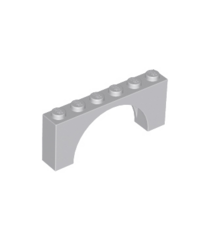 LEGO - Boog 1 x 6 x 2 met middel­dikke bovenkant zonder versterkte onderzijde - Light Bluish Gray | N - Thumbnail