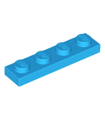 LEGO - Plaat 1 x 4 - Dark Azure | N - Thumbnail