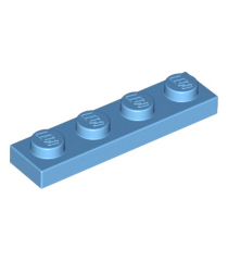 LEGO - Plaat 1 x 4 - Medium Blue | N - Thumbnail