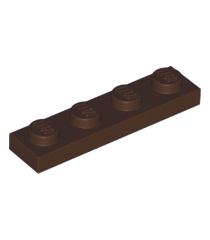 LEGO - Plaat 1 x 4 - Dark Brown | N - Thumbnail