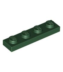 LEGO - Plaat 1 x 4 - Dark Green | N - Thumbnail