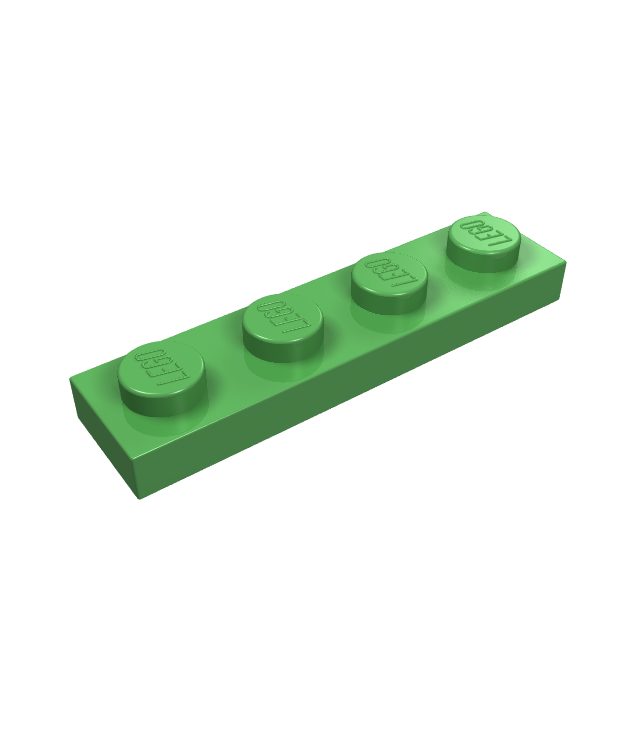 LEGO - Plaat 1 x 4 - Bright Green | N