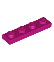 LEGO - Plaat 1 x 4 - Magenta | N - Thumbnail