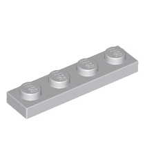 LEGO - Plaat 1 x 4 - Light Bluish Gray | N - Thumbnail