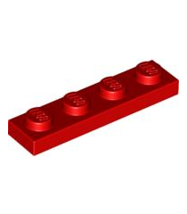 LEGO - Plaat 1 x 4 - Red | N - Thumbnail