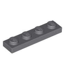 LEGO - Plaat 1 x 4 - Dark Bluish Gray | N - Thumbnail