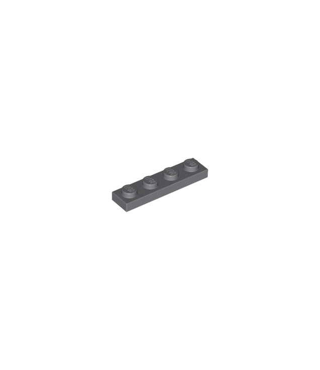 LEGO - Plaat 1 x 4 - Dark Bluish Gray | N