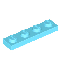 LEGO - Plaat 1 x 4 - Medium Azure | N - Thumbnail