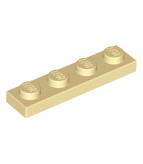 LEGO - Plaat 1 x 4 - Tan | N - Thumbnail
