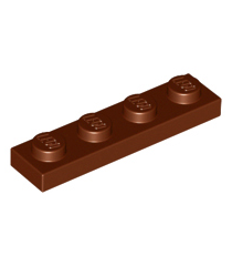 LEGO - Plaat 1 x 4 - Reddish Brown | N - Thumbnail