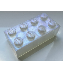 LEGO - Steen 2 x 4 - Satin Trans-Clear | N - Thumbnail