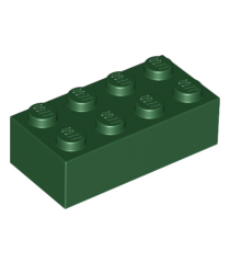 LEGO - Steen 2 x 4 - Dark Green | N - Thumbnail