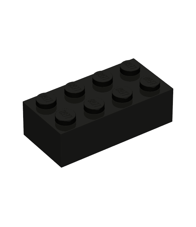 LEGO - Steen 2 x 4 - Black | N