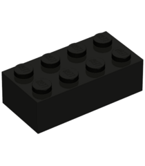 LEGO - Steen 2 x 4 - Black | N - Thumbnail
