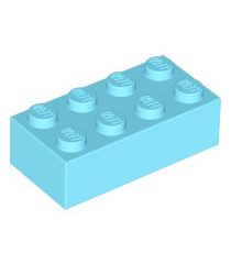 LEGO - Steen 2 x 4 - Medium Azure | N - Thumbnail