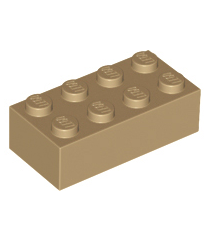 LEGO - Steen 2 x 4 - Dark Tan | N - Thumbnail