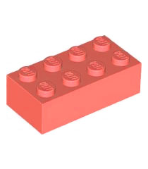 LEGO - Steen 2 x 4 - Coral | N - Thumbnail