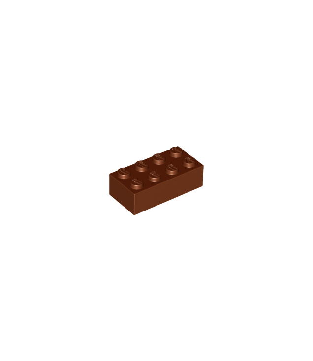 LEGO - Steen 2 x 4 - Reddish Brown | N