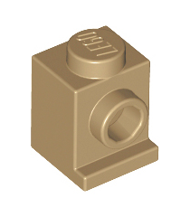LEGO - Steen, gemodificeerd 1 x 1 met koplamp - Dark Tan | N - Thumbnail