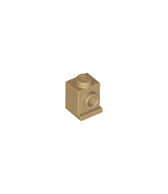 LEGO - Steen, gemodificeerd 1 x 1 met koplamp - Dark Tan | N