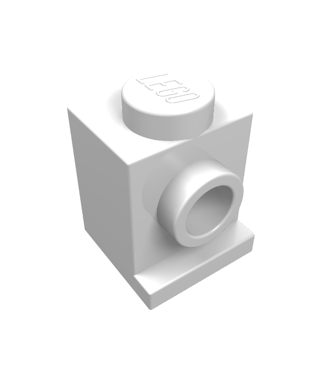 LEGO - Steen, gemodificeerd 1 x 1 met koplamp - White | N