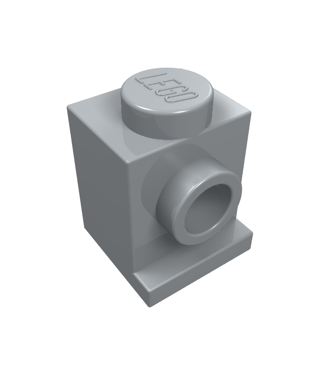 LEGO - Steen, gemodificeerd 1 x 1 met koplamp - Light Bluish Gray | N