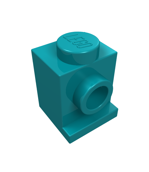 LEGO - Steen, gemodificeerd 1 x 1 met koplamp - Dark Turquoise | N