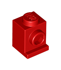 LEGO - Steen, gemodificeerd 1 x 1 met koplamp - Red | N - Thumbnail