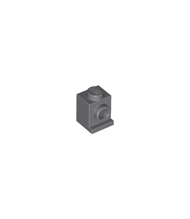 LEGO - Steen, gemodificeerd 1 x 1 met koplamp - Dark Bluish Gray | N