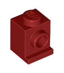 LEGO - Steen, gemodificeerd 1 x 1 met koplamp - Dark Red | N - Thumbnail