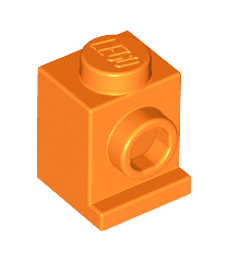LEGO - Steen, gemodificeerd 1 x 1 met koplamp - Orange | N - Thumbnail