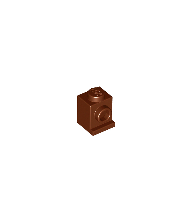 LEGO - Steen, gemodificeerd 1 x 1 met koplamp - Reddish Brown | N