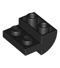 LEGO - Helling, gebogen 2 x 2 omgekeerd - Black | N - Thumbnail