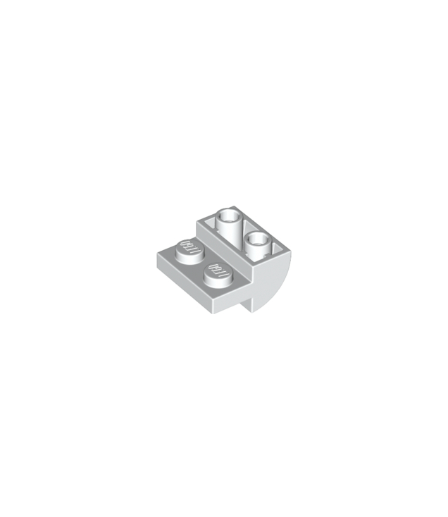 LEGO - Helling, gebogen 2 x 2 omgekeerd - White | N