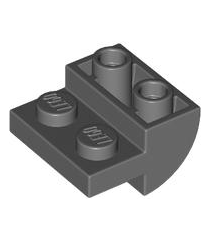 LEGO - Helling, gebogen 2 x 2 omgekeerd - Dark Bluish Gray | N - Thumbnail