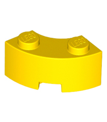 LEGO - Steen, ronde hoek 2 x 2 macaroni met nopinkeping en versterkte onderzijde - Yellow | N - Thumbnail