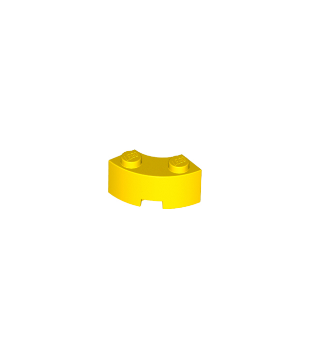LEGO - Steen, ronde hoek 2 x 2 macaroni met nopinkeping en versterkte onderzijde - Yellow | N