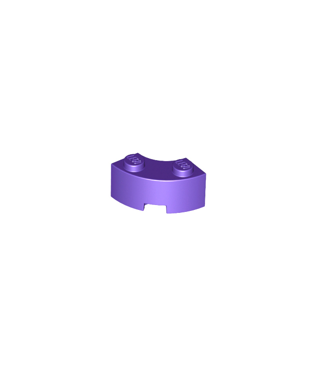LEGO - Steen, ronde hoek 2 x 2 macaroni met nopinkeping en versterkte onderzijde - Dark Purple | N
