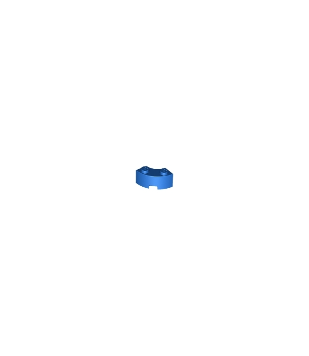LEGO - Steen, ronde hoek 2 x 2 macaroni met nopinkeping en versterkte onderzijde - Blue | N