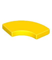 LEGO - Tegel, ronde hoek 2 x 2 macaroni - Yellow | N - Thumbnail