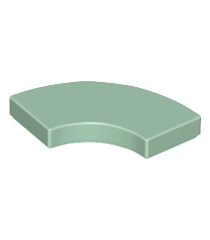 LEGO - Tegel, ronde hoek 2 x 2 macaroni - Sand Green | N - Thumbnail