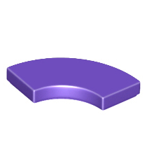 LEGO - Tegel, ronde hoek 2 x 2 macaroni - Dark Purple | N - Thumbnail