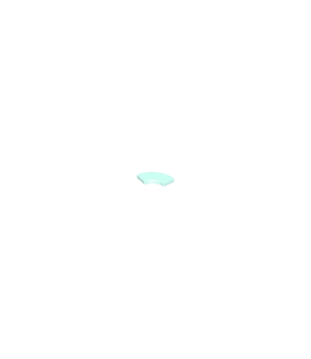 LEGO - Tegel, ronde hoek 2 x 2 macaroni - Light Aqua | N